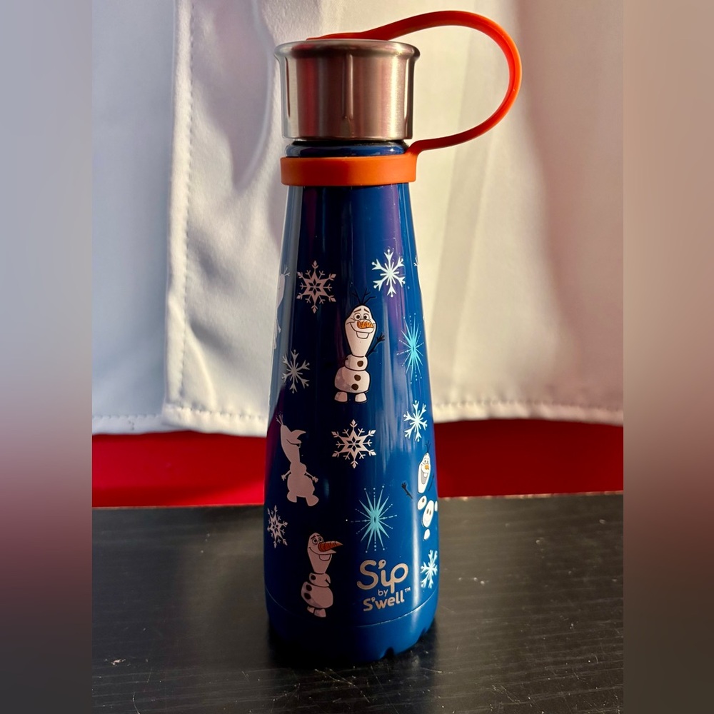S'well 10 oz metal Blue Water Bottle Disney Frozen Olaf design. Very clean